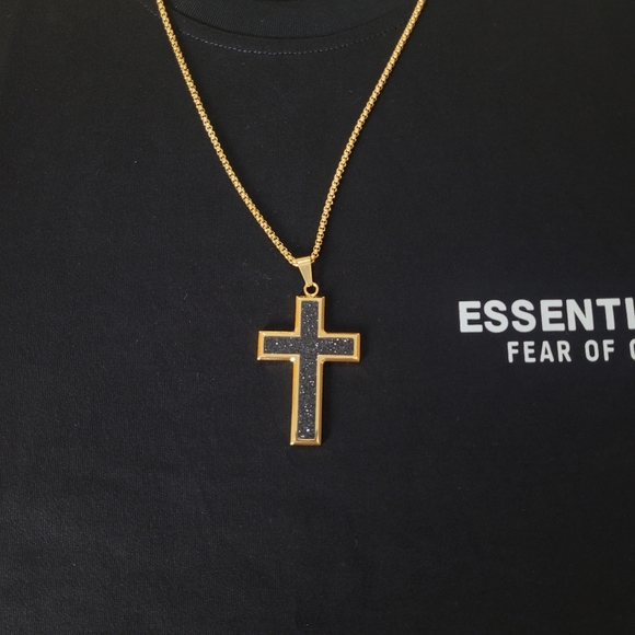 Men's Cross Necklace - Picture 1 of 4
